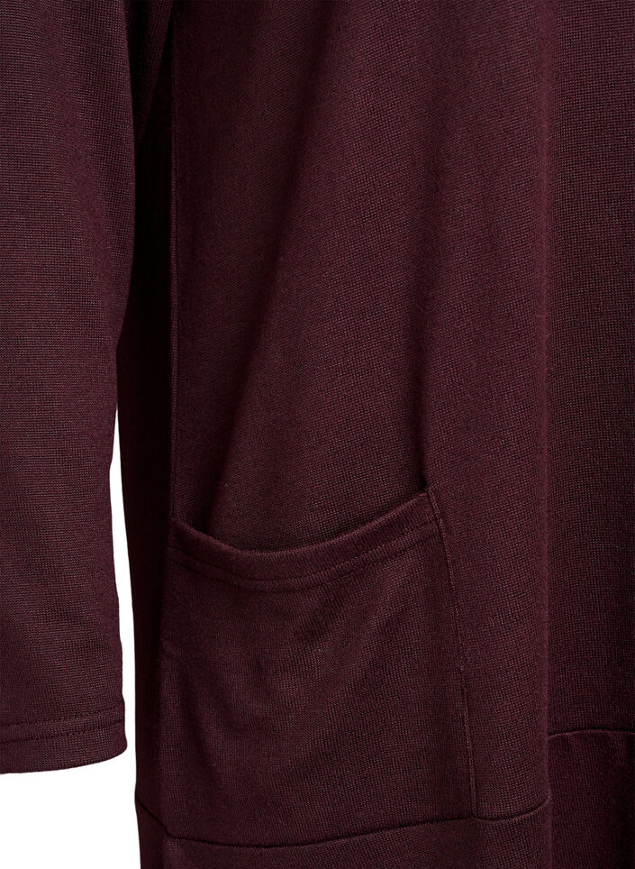 Jerseykjole med høj hals og lommer , Rød, Packshot image number 3