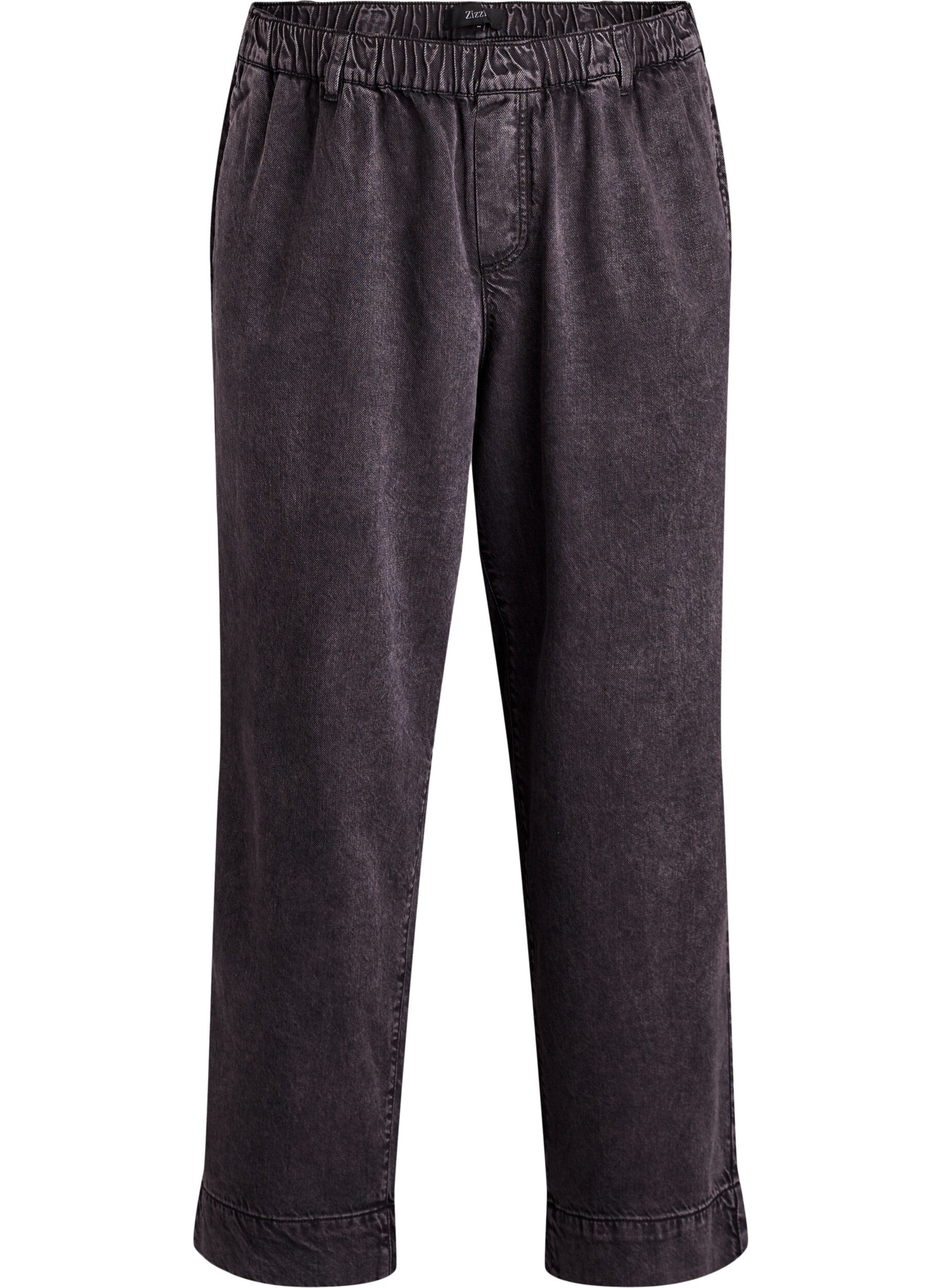 Brede jeans med elastisk talje