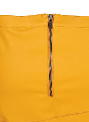 Nederdel i imiteret skind, Golden Yellow, Packshot image number 3
