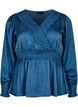 Tone-i-tone mønstret bluse med smock, Midnight, Packshot image number 0