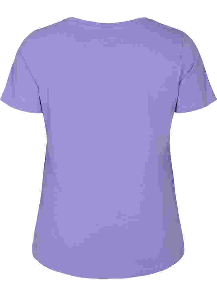 Ensfarvet basis t-shirt i bomuld, Veronica, Packshot image number 1