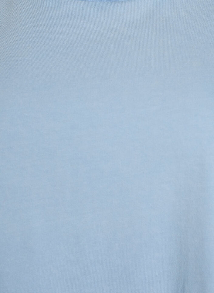 T-shirt i &oslash;kologisk bomuld med grafisk udtryk, Bl&aring;, Packshot image number 2