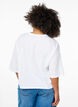 Kort t-shirt med loose fit , Hvid, Model image number 2