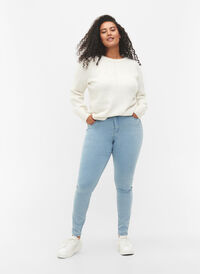 Højtaljede super slim Amy jeans, Ex Lgt Blue, Model