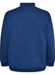 Sweatshirt med h&oslash;j hals og sporty frontmotiv, Bl&aring;, Packshot image number 1