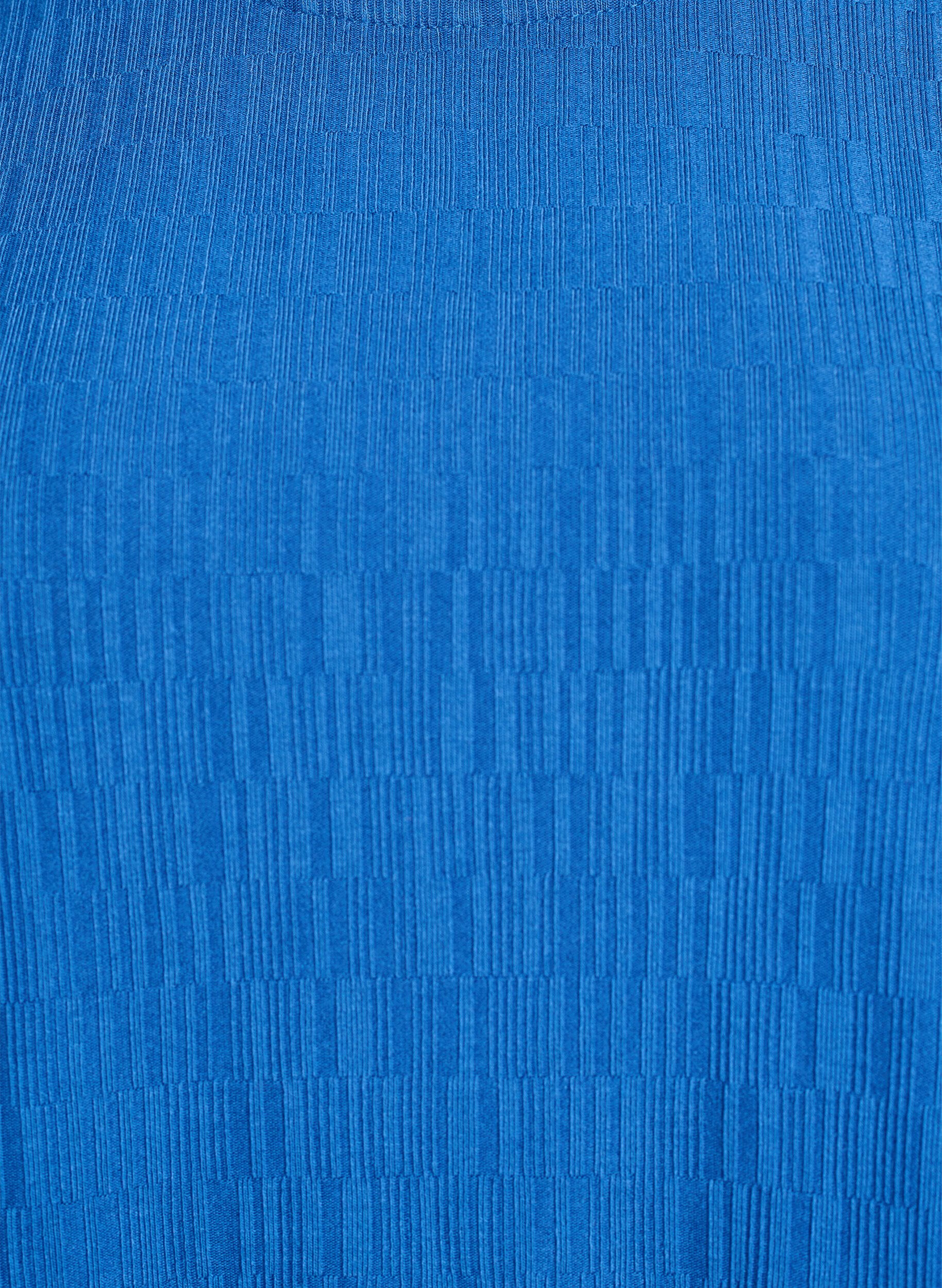 ZizziBluse med struktur og 3/4 &aelig;rmer., Bl&aring;, Packshot image number 2