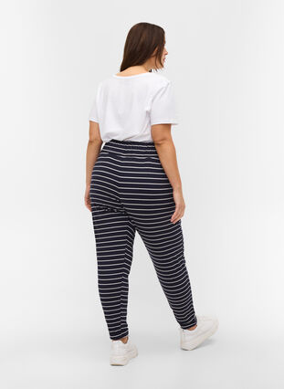 Bukser i bomuld, Blue Stripe, Model image number 1