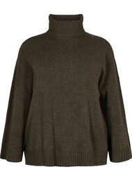 Strikbluse med rullekrave, Sea Turtle Mel.