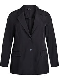 Blazer med lommer og slids, Sort
