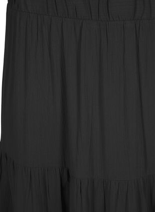 Lang nederdel med elastik i taljen, Black, Packshot image number 2