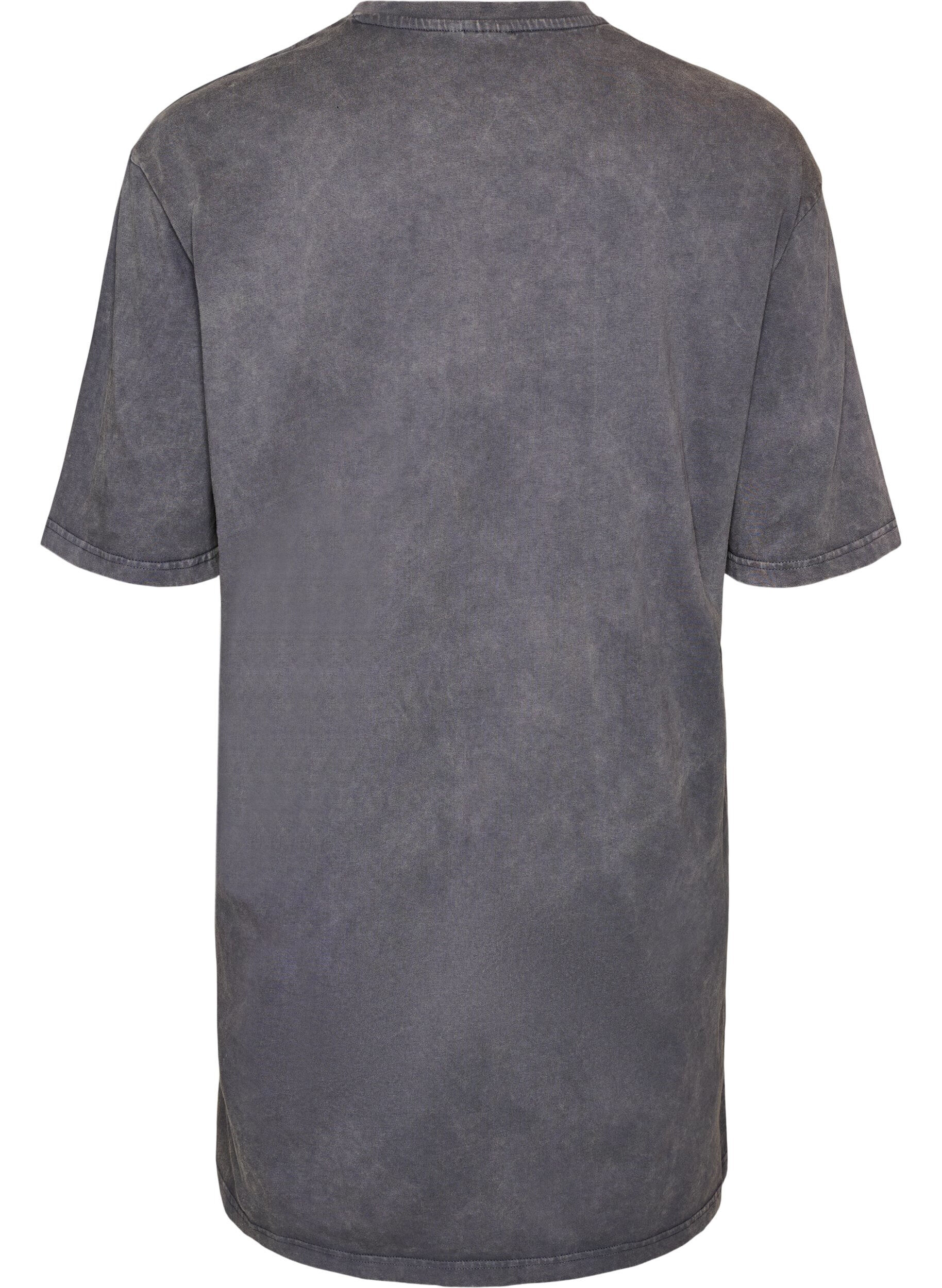 ZizziL&oslash;s T-shirtkjole med vasket look, Gr&aring;, Packshot image number 1
