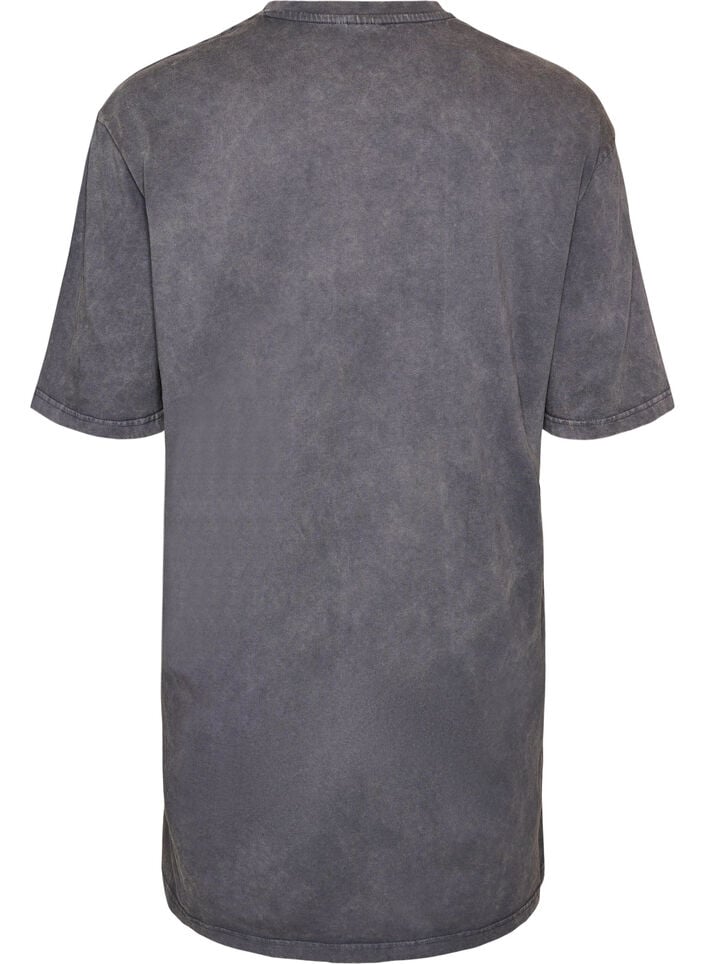 L&oslash;s T-shirtkjole med vasket look, Gr&aring;, Packshot image number 1