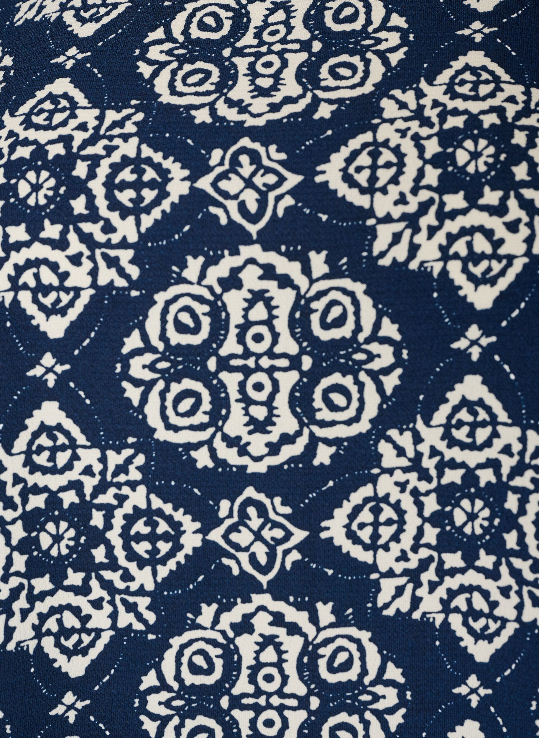 ZizziKjole med print og korte &aelig;rmer, Bl&aring;, Packshot image number 2