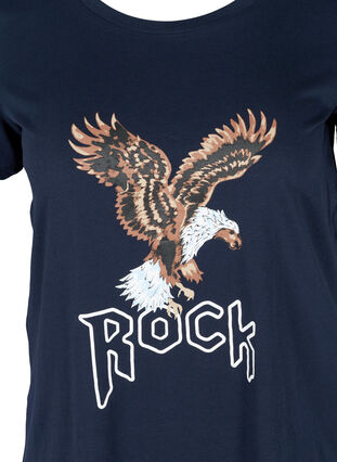Kortærmet t-shirt med print, Navy Blazer/Rock, Packshot image number 2