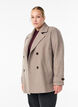 Kort frakke med dobbeltradet knaplukning, Beige, Model image number 0