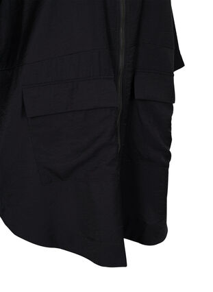 Tunika med lynlås og 3/4 ærmer, Black, Packshot image number 3