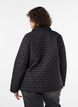 Let vatteret jakke med dekorativ quiltning, Sort, Model image number 2