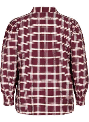 Ternet skjorte med  pufærmer, Port Royal Check, Packshot image number 1