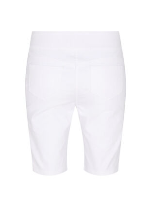 Tætsiddende shorts med baglommer, White, Packshot image number 1