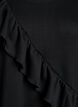 Jerseybluse med diagonal fl&aelig;sedetalje, Sort, Packshot image number 2