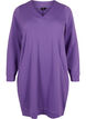 Sweatkjole med v-hals, Deep Lavender, Packshot image number 0
