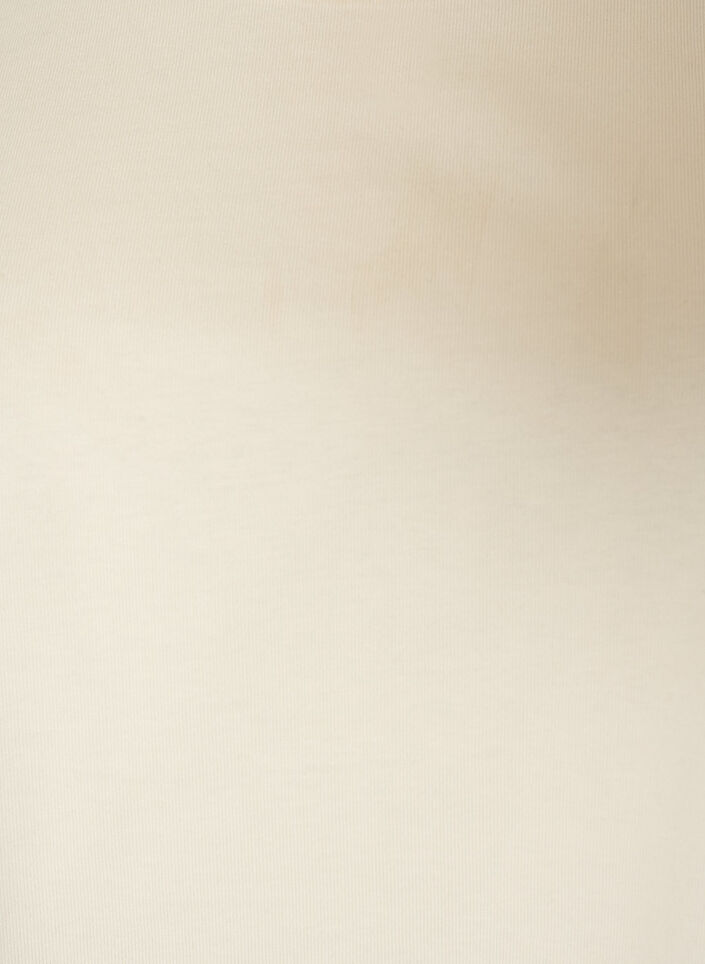 L&oslash;s t-shirt med bred blondekant, Beige, Packshot image number 2