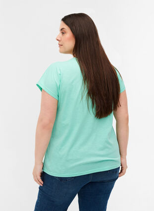 Bomulds t-shirt med printdetaljer , Cabbage FLOWER, Model image number 1