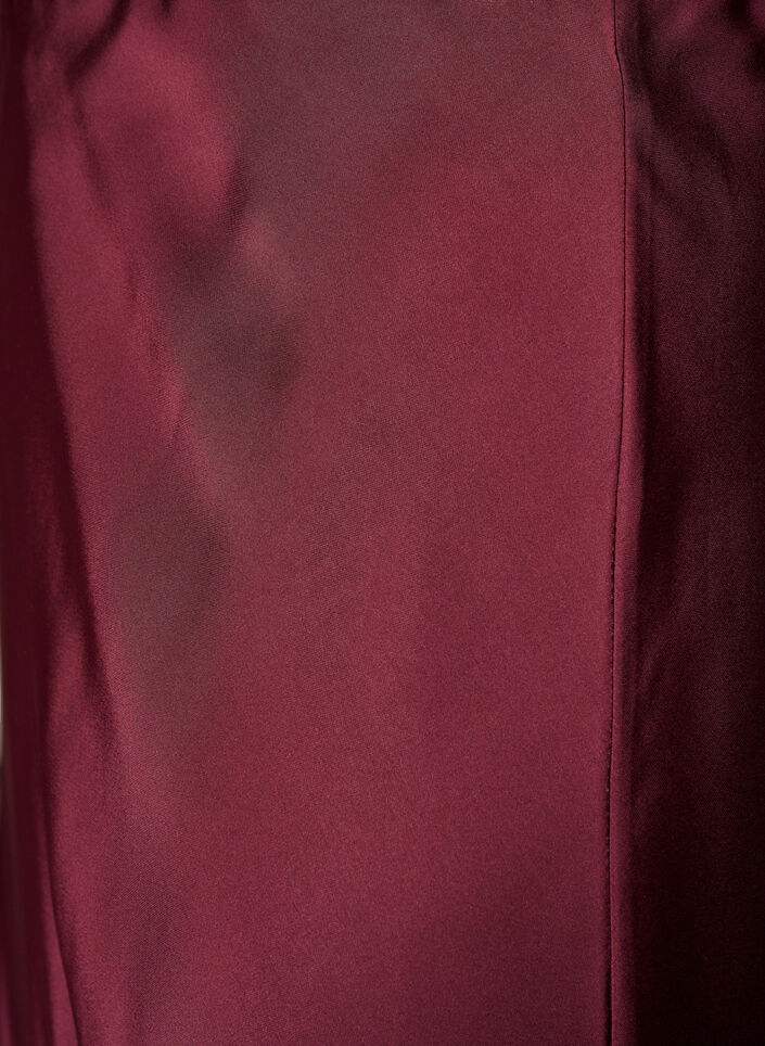 Satin midi-nederdel, R&oslash;d, Packshot image number 2