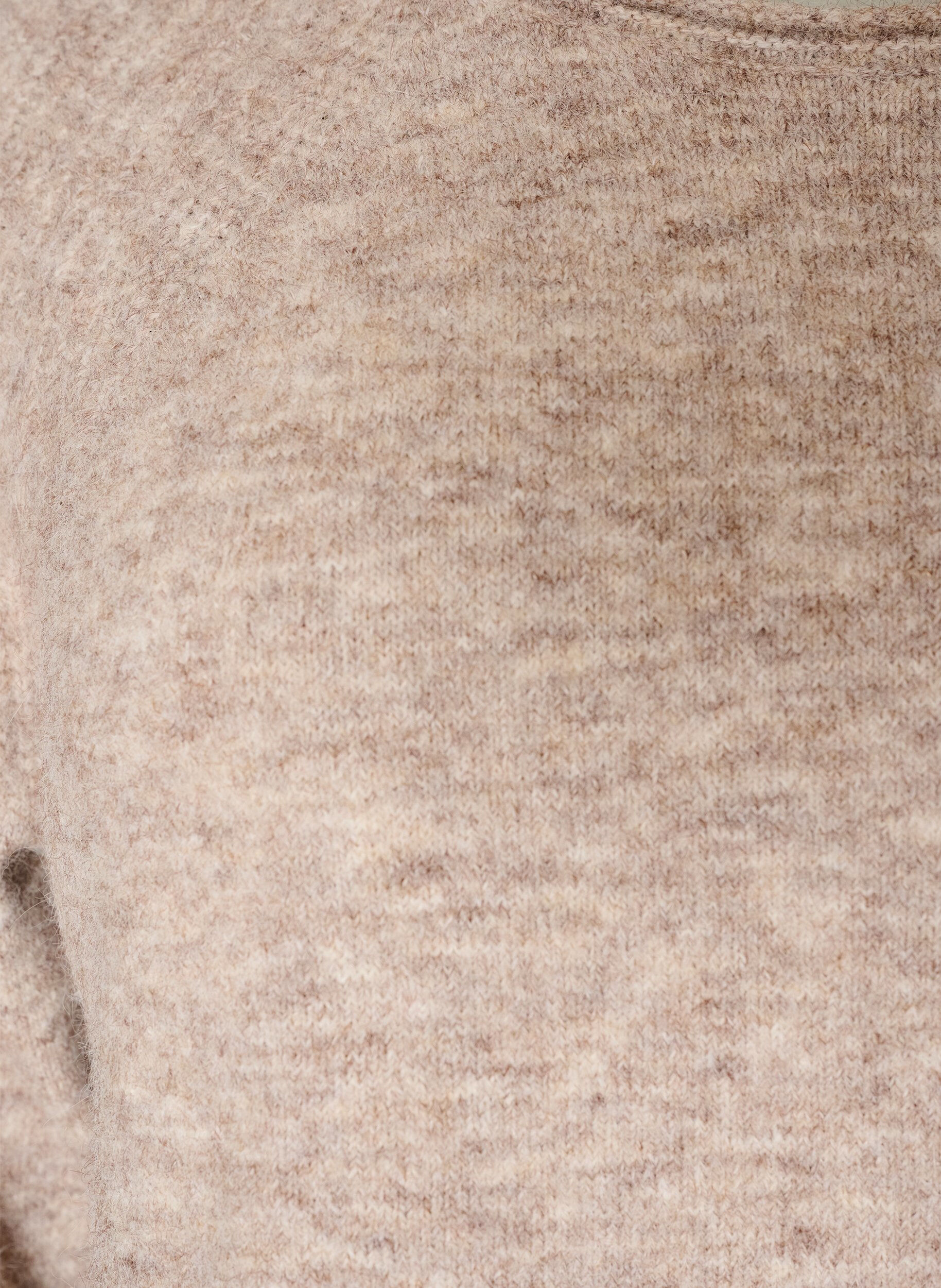 ZizziStrikbluse med raglan&aelig;rmer og bred blondekant, Beige, Packshot image number 2
