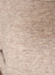 Strikbluse med raglan&aelig;rmer og bred blondekant, Beige, Packshot image number 2