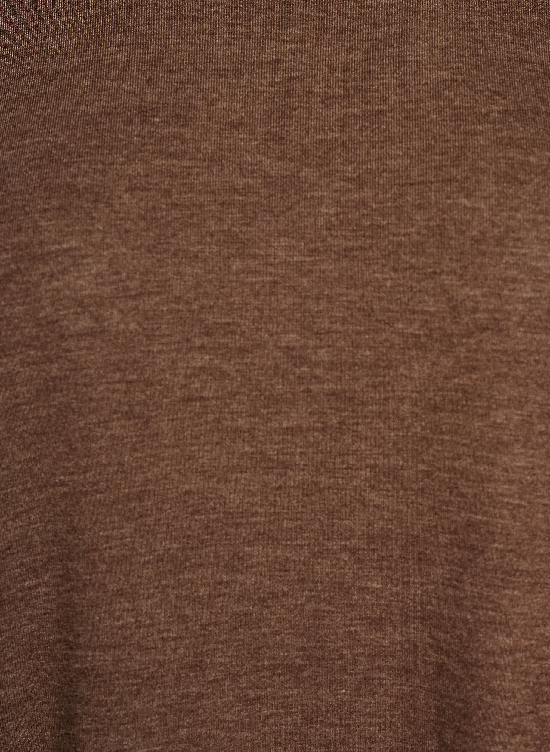 ZizziJerseybluse med 3/4 &aelig;rmer, Brun, Packshot image number 2