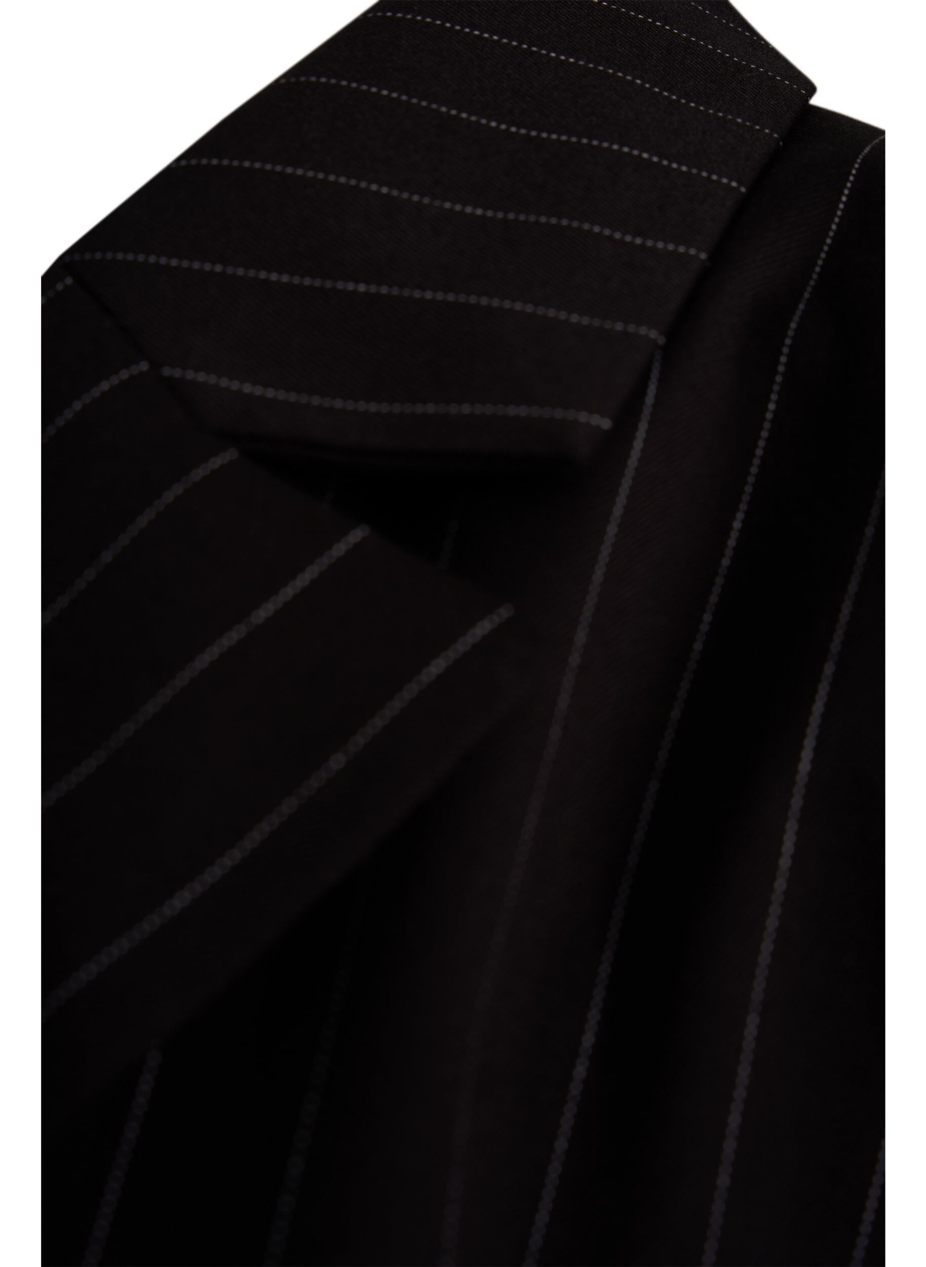 Zizzi N&aring;lestribet blazer, Black W. Pinstripe, Packshot image number 3