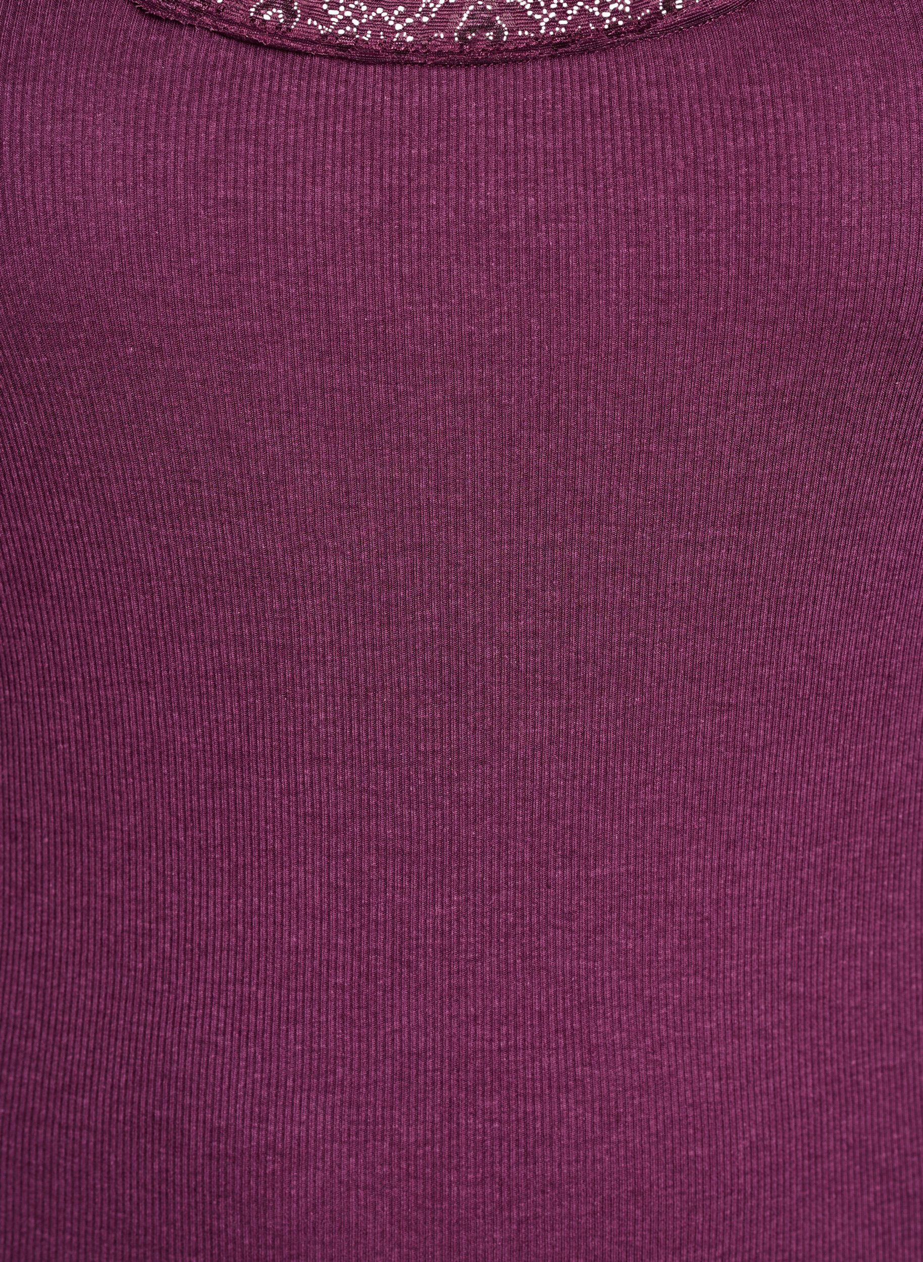 Zizzi Top med blondekant, M&oslash;rk Bordeaux, Packshot image number 2