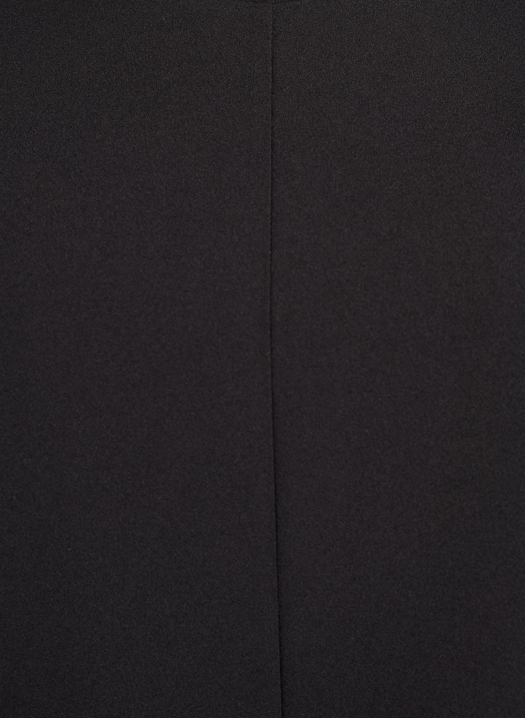 Zizzi Kort&aelig;rmet bluse med formsyede indsnit, Sort, Packshot image number 2