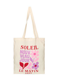 Totebag med print, R&oslash;d