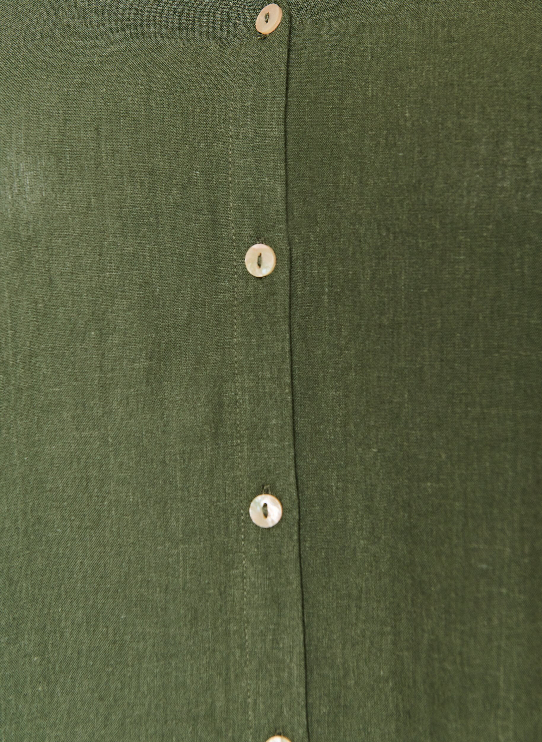 ZizziBluse i h&oslash;r og viskose med V-udsk&aelig;ring, Gr&oslash;n, Packshot image number 2