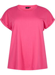 Kort&aelig;rmet t-shirt i bomuldsblanding, Lyser&oslash;d