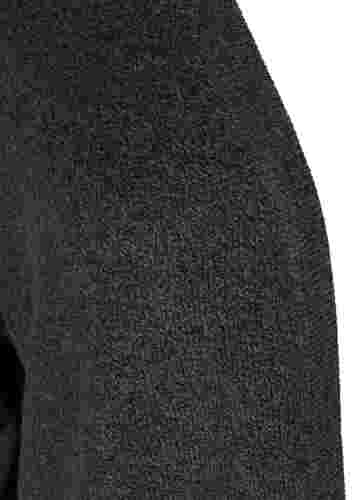Meleret strik cardigan med lommer, Dark Grey Melange, Packshot image number 2