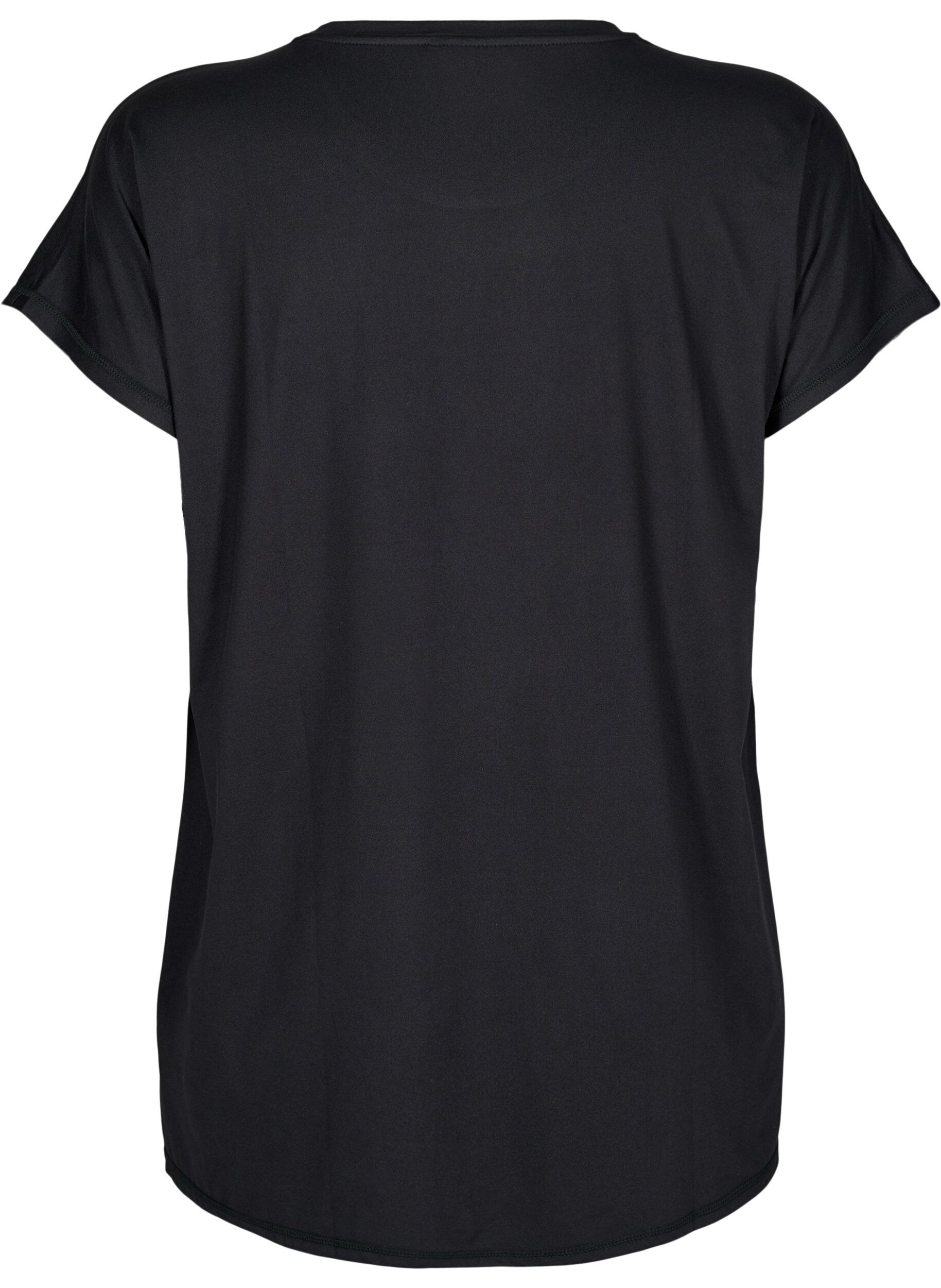 ZizziLang tr&aelig;nings t-shirt, Sort, Packshot image number 1