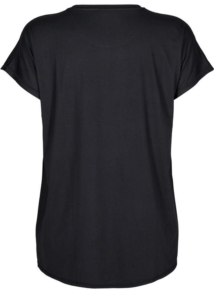 Lang tr&aelig;nings t-shirt, Sort, Packshot image number 1