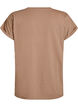 Kort&aelig;rmet t-shirt i bomuldsblanding, Brun, Packshot image number 1