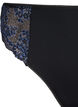 G-streng i microfiber med blonder, Black w Blue, Packshot image number 2