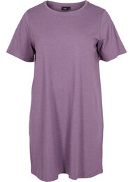 Meleret t-shirt natkjole med korte ærmer, Vintage Violet Mel.