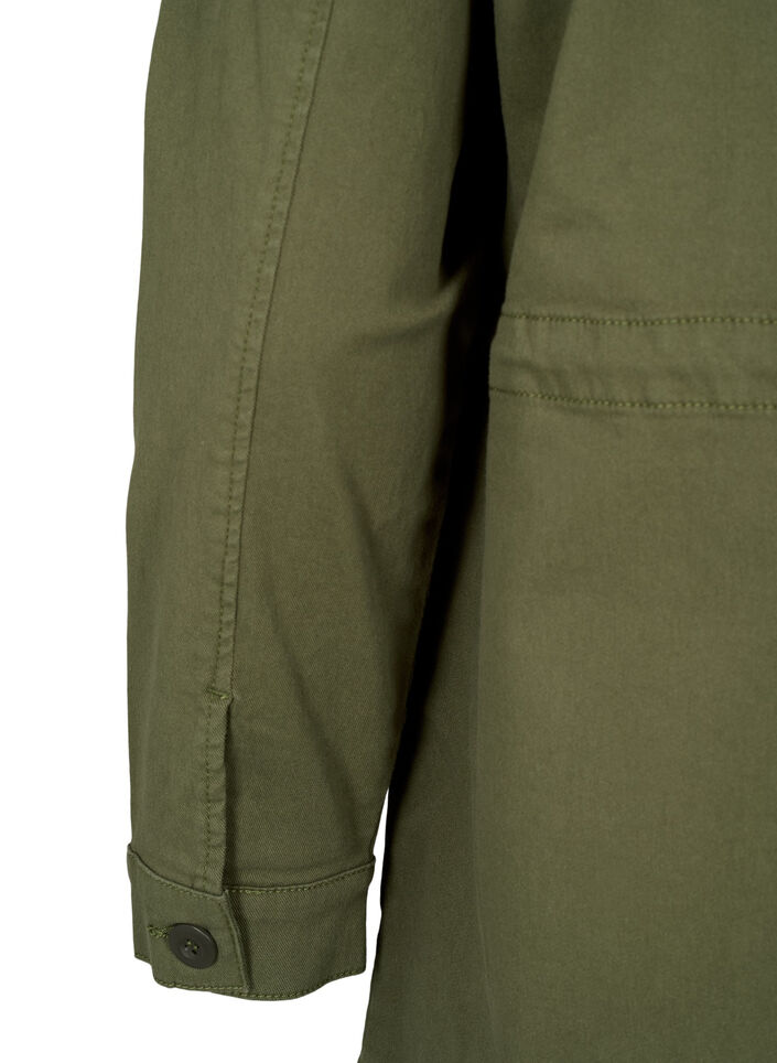 Canvasjakke med lommer, Thyme, Packshot image number 4