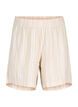 Stribede shorts i hør-viskosemix , Beige, Packshot image number 0