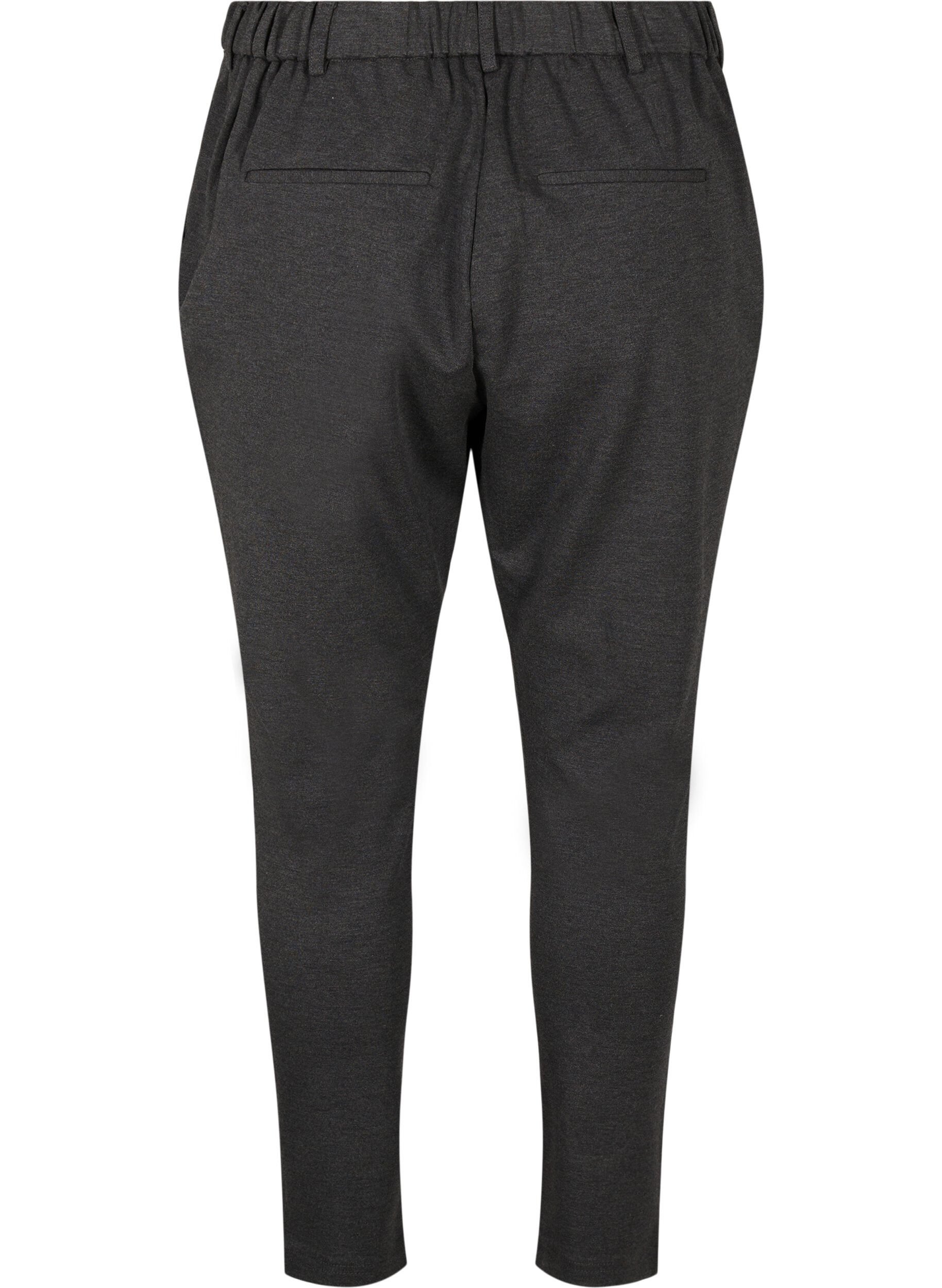 Zizzi Cropped Maddison bukser, Gr&aring;, Packshot image number 1