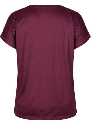 Ensfarvet trænings t-shirt, Fig, Packshot image number 1