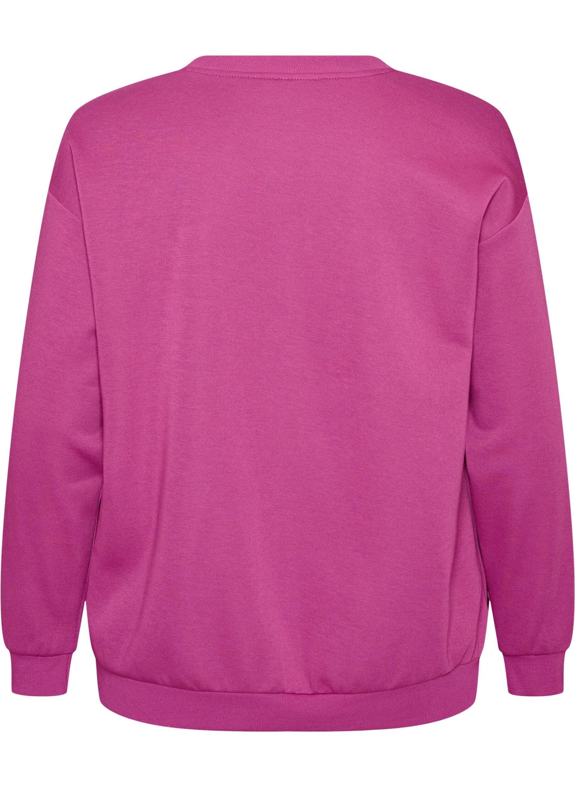 ZizziSweatshirt med tekstprint, Lilla, Packshot image number 1