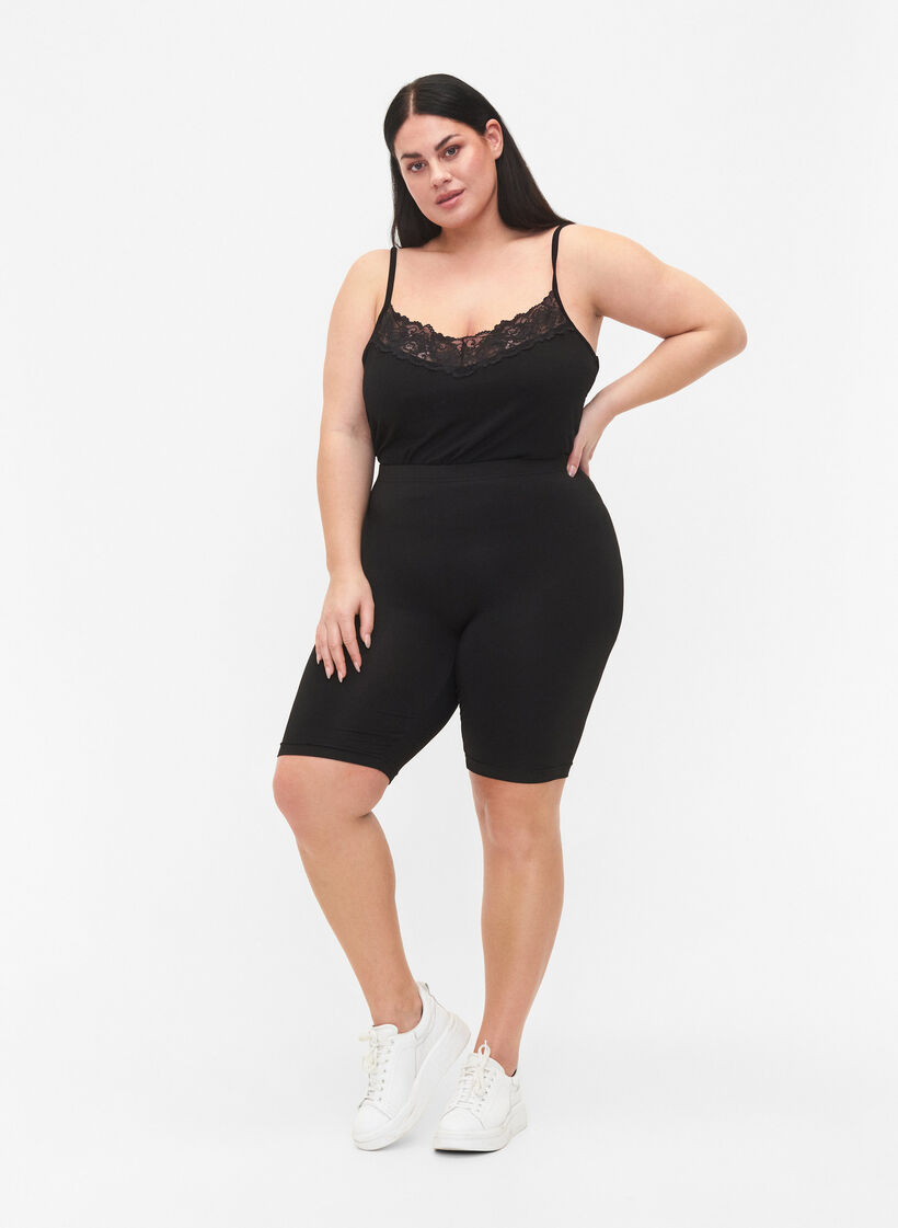 2-pak cykelshorts, Sort, Model image number 1