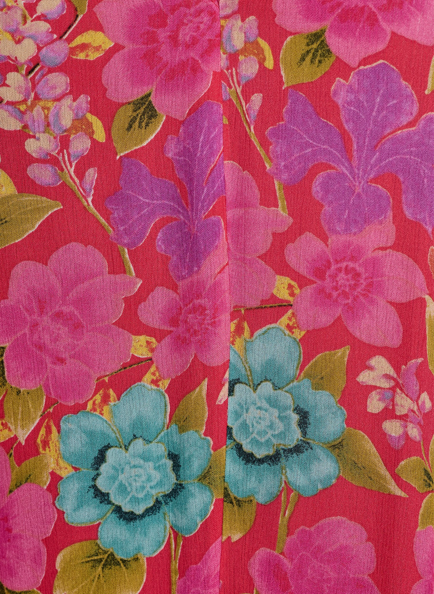 Zizzi &AElig;rmel&oslash;s maxikjole i A-form med v-udsk&aelig;ring, R&oslash;d, Packshot image number 2